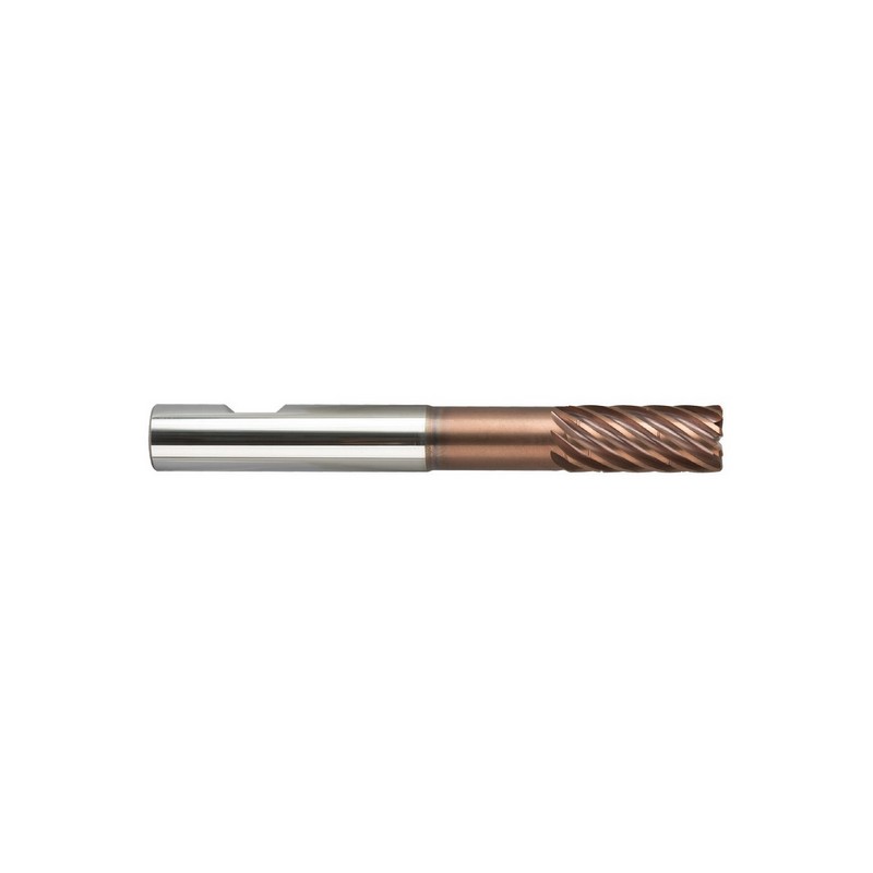 Picture of 380 9 Flute CB Necked Endmill 12mm 1.0mm CRadius AX Coated